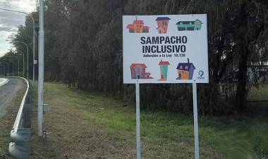 Sampacho inclusiva: incorporaron cartelería y señalética alternativa