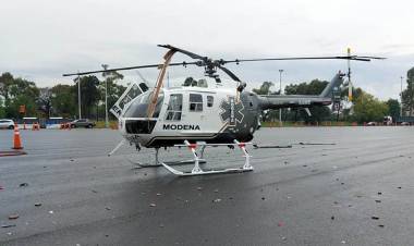 Un camión chocó contra un helicóptero sanitario en la autopista Perito Moreno