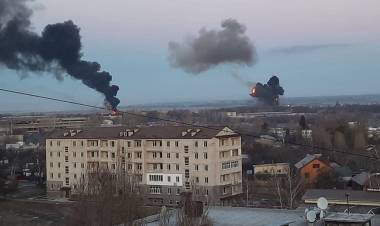 Explosiones y cortes de energía en Ucrania tras el ataque ruso