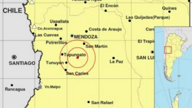 Mendoza sufrió un sismo de 5,4° en la escala de Ritcher