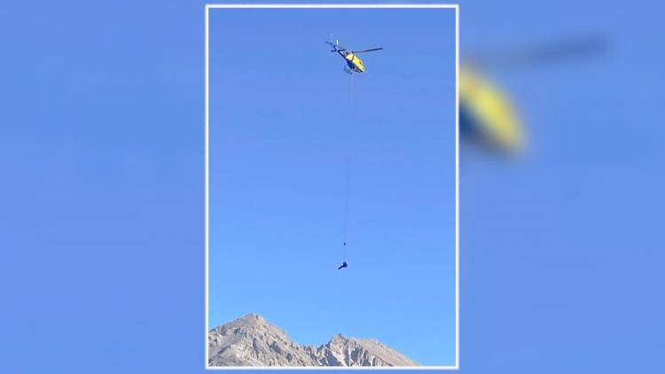 Con un helicóptero, rescataron a dos mellizos en el Aconcagua