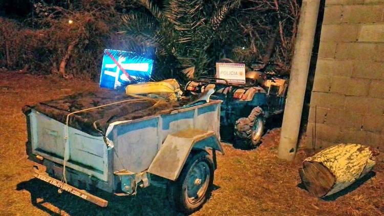 Lo demoran en cuatriciclo con cereal de dudosa procedencia