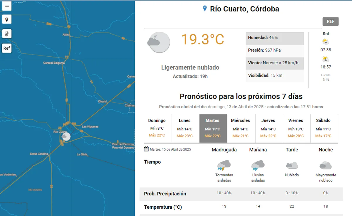 Inicia una semana con temperaturas agradables, pero con probabilidad de lluvias para el martes